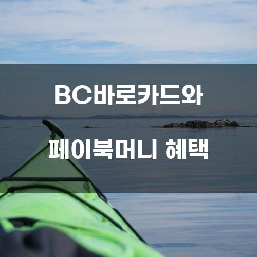 BC바로카드와 페이북머니 혜택