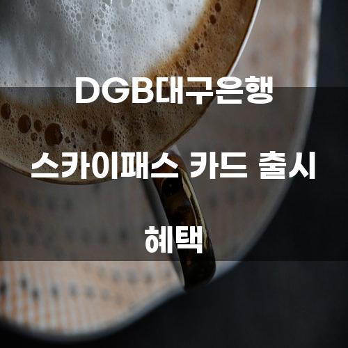 DGB대구은행 스카이패스 카드 출시 혜택