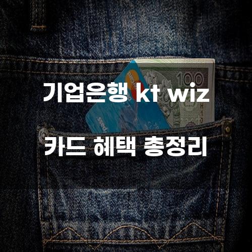 기업은행 kt wiz 카드 혜택 총정리