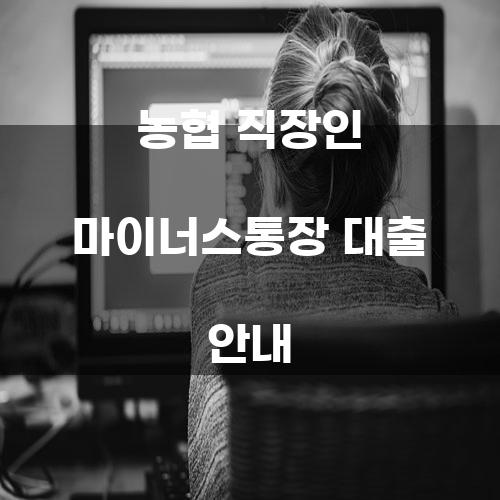 농협 직장인 마이너스통장 대출 안내