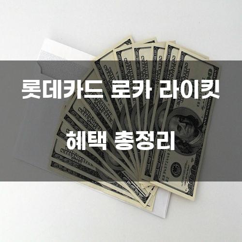 롯데카드 로카 라이킷 혜택 총정리