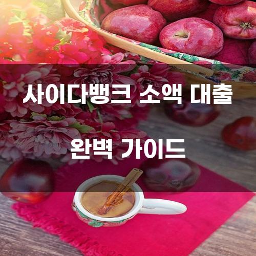 사이다뱅크 소액 대출 완벽 가이드