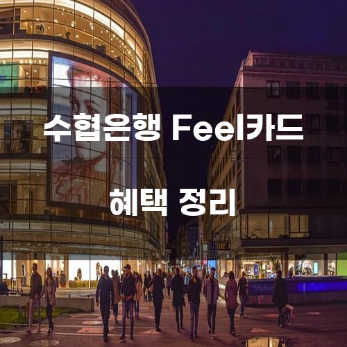 수협은행 Feel카드 혜택 정리