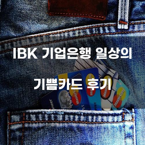 IBK 기업은행 일상의 기쁨카드 후기