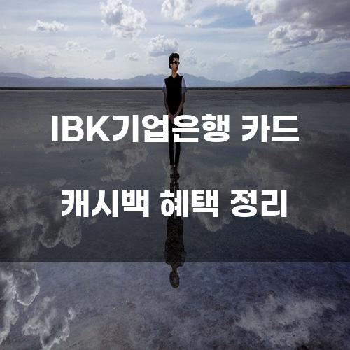 IBK기업은행 카드 캐시백 혜택 정리