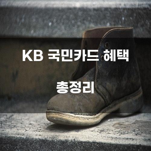 KB 국민카드 혜택 총정리