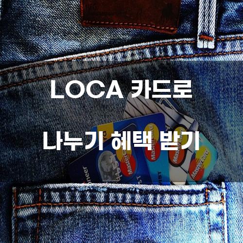 LOCA 카드로 나누기 혜택 받기