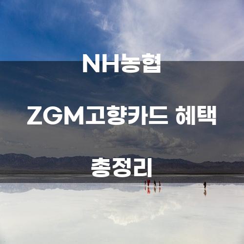 NH농협 ZGM고향카드 혜택 총정리