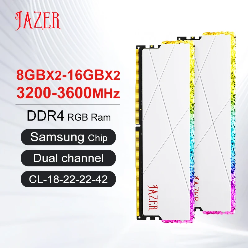 JAZER 데스크탑용 오버클러킹 성능 RGB RAM