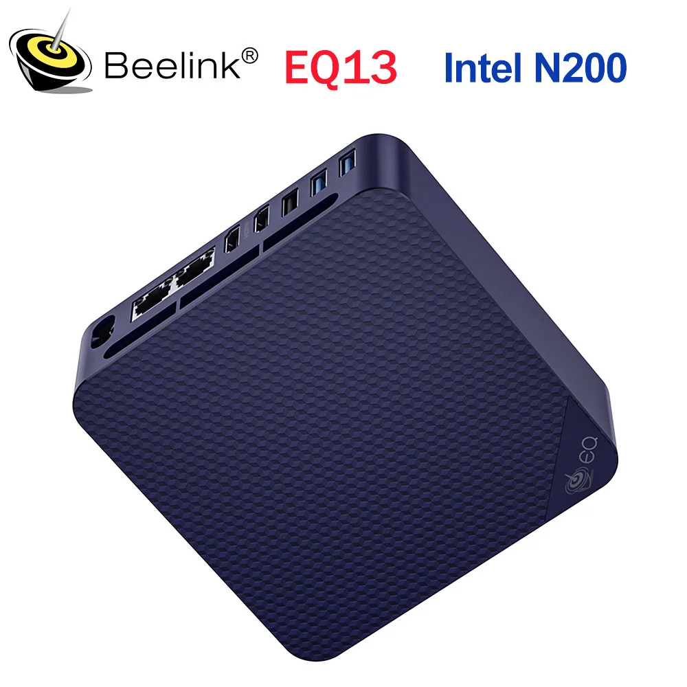 Beelink 미니 PC EQ13/EQ13 프로 인텔 N100/N200 16G DDR4 500G SSD 지지대 4K 듀얼 HDMI WIFI6 BT5.2 저소음 사무실 데스크탑 컴퓨터