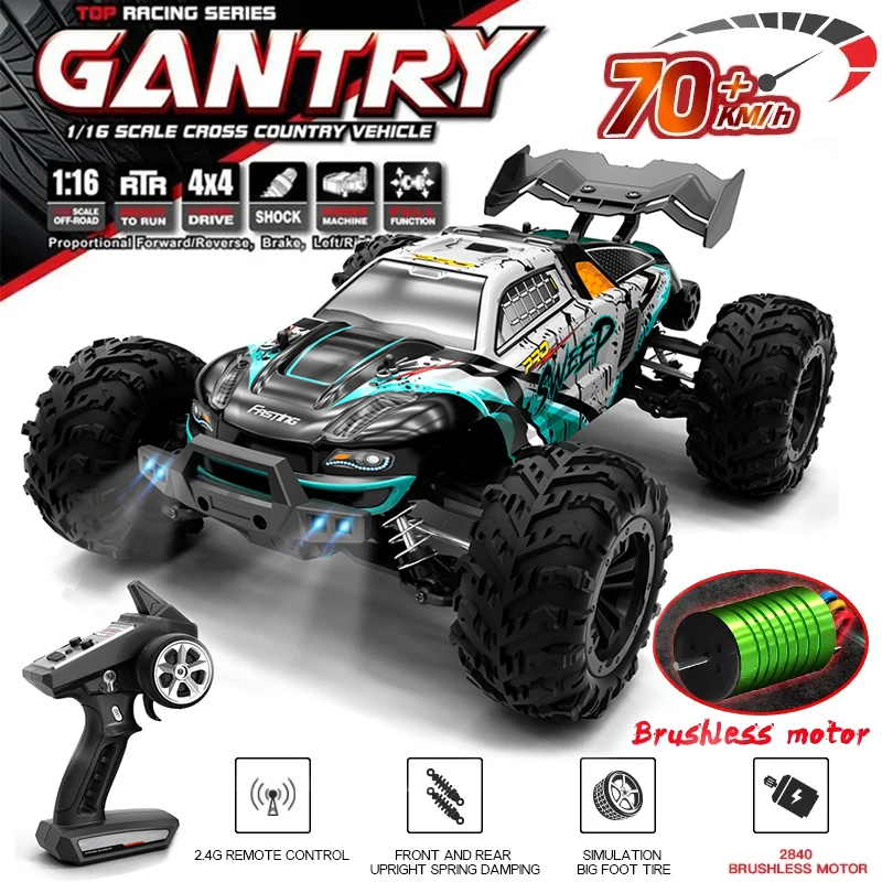 SCY 1:16 LED 리모컨 자동차 4WD RC 자동차