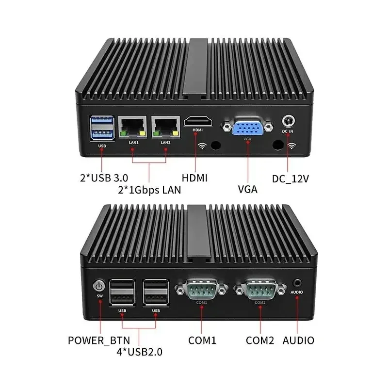 금속 케이스 미니 PC 데스크탑 컴퓨터